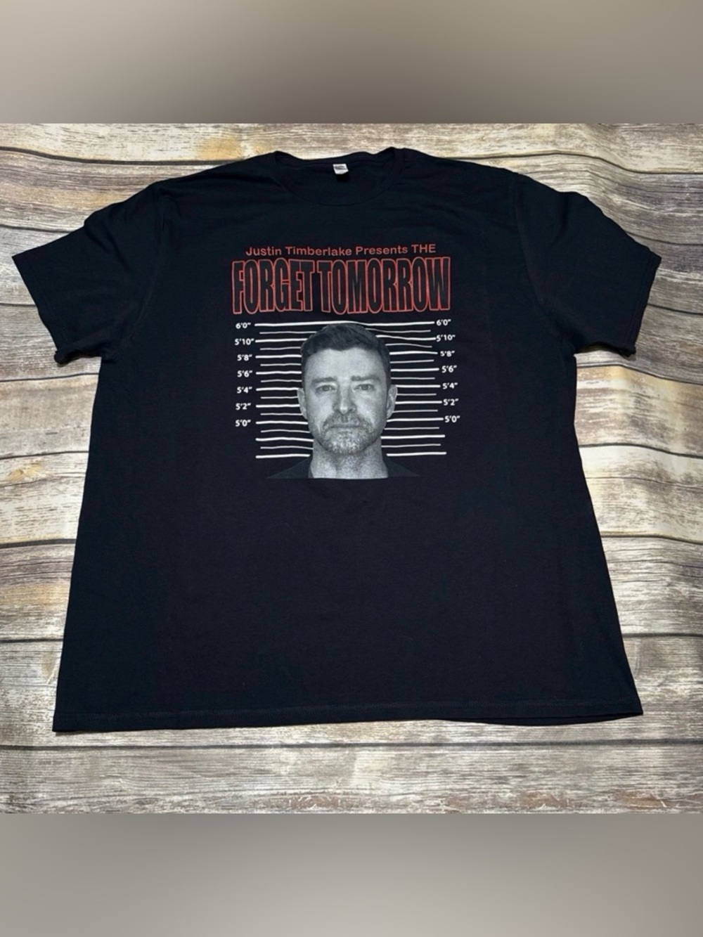 NWOT Justin Timberlake “The Forget Tomorrow World Tour” Concert Unisex T-shirt